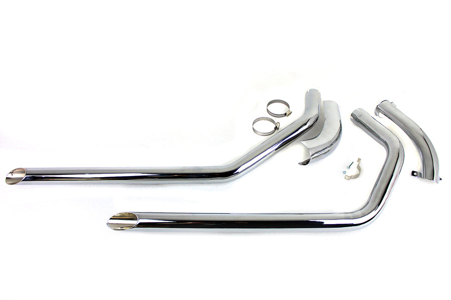 Wyatt Gatling Exhaust Drag Pipe Set Slash Cut Ends 1957 / 1978 XL 1980 / 1985 XL