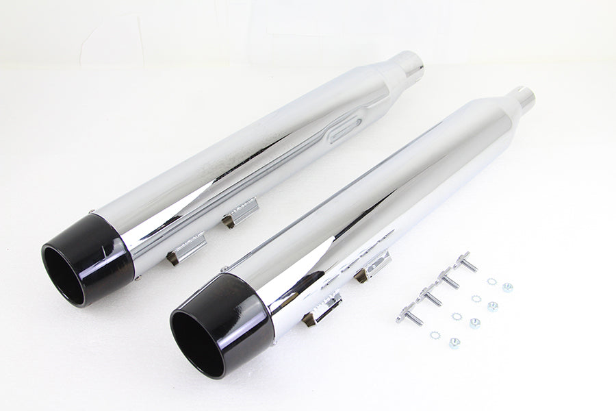 Wyatt Gatling Muffler Set Chrome with Black Conical Tip 2017 / UP FLT