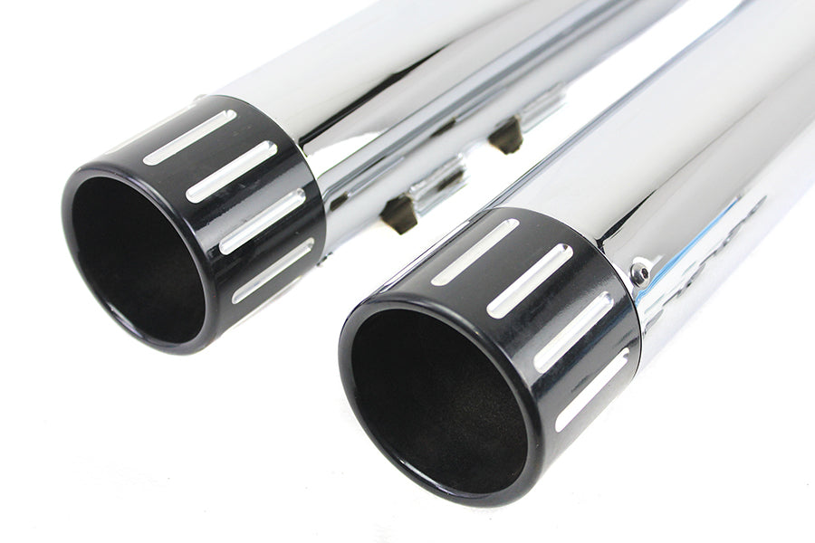 Wyatt Gatling Muffler Set Chrome with Black Revolver Tip 2017 / UP FLT