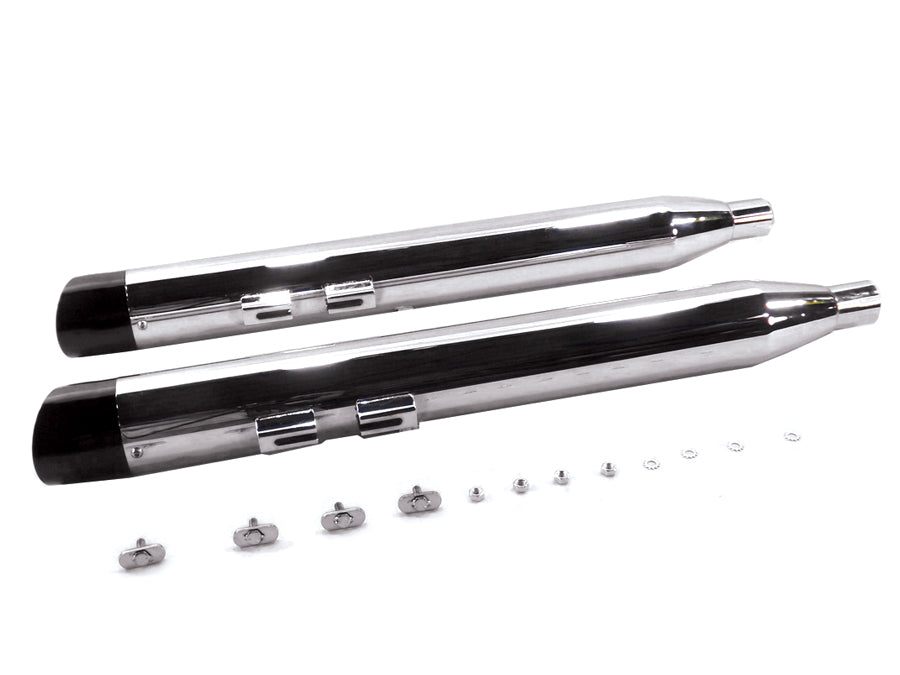Chrome Muffler Set with Slash Cut End Tips 1995 / 2016 FLT