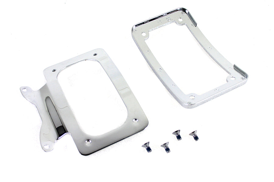 Curved License Plate with Frame Chrome 2009 / 2009 FLHR 2009 / 2009 FLHT 2009 / 2009 FLTR 2006 / 2008 FLHX