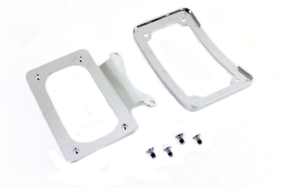Curved License Plate with Frame Chrome 2009 / 2009 FLHR 2009 / 2009 FLHT 2009 / 2009 FLTR 2006 / 2008 FLHX
