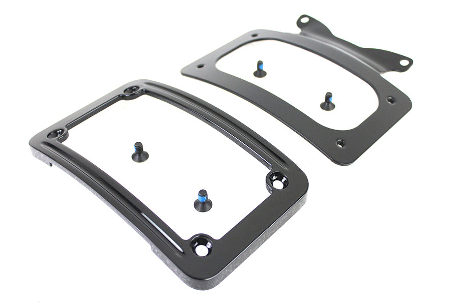 Curved License Plate with Frame Black 2009 / 2009 FLHR 2009 / 2009 FLHT 2009 / 2009 FLTR 2006 / 2008 FLHX