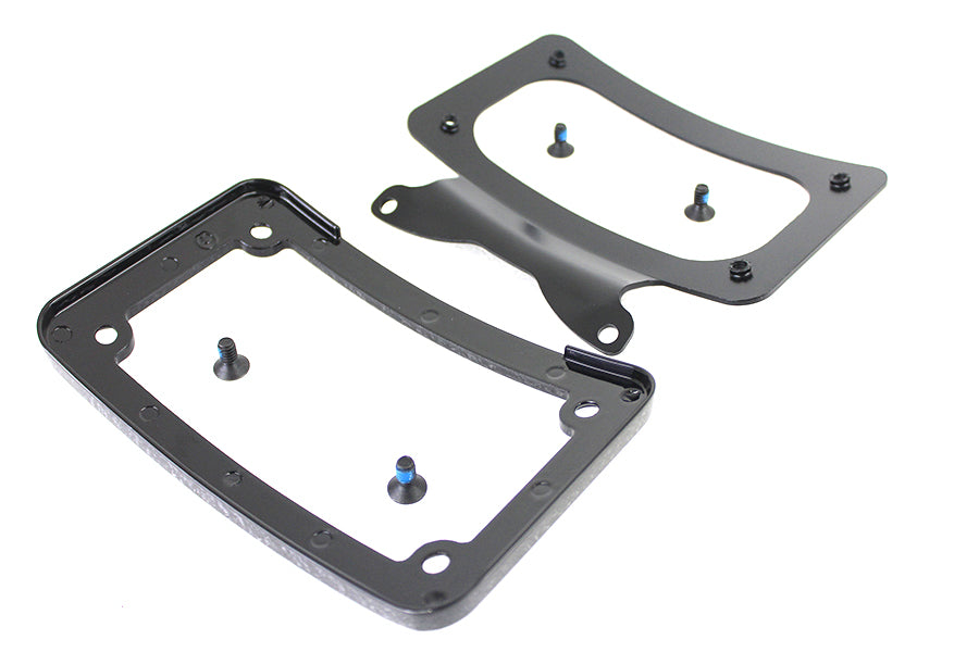 Curved License Plate with Frame Black 2009 / 2009 FLHR 2009 / 2009 FLHT 2009 / 2009 FLTR 2006 / 2008 FLHX