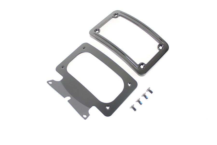 Curved License Plate with Frame Black 2010 / UP FLHRXS 2010 / UP FLHX 2010 / UP FLHXS 2010 / UP FLTRX 2010 / UP FLTRXS