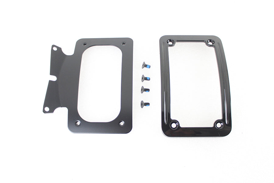 Curved License Plate with Frame Black 2010 / UP FLHRXS 2010 / UP FLHX 2010 / UP FLHXS 2010 / UP FLTRX 2010 / UP FLTRXS