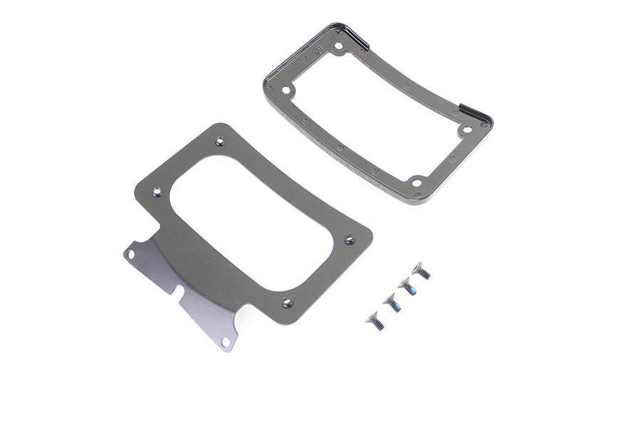 Curved License Plate with Frame Black 2010 / UP FLHRXS 2010 / UP FLHX 2010 / UP FLHXS 2010 / UP FLTRX 2010 / UP FLTRXS