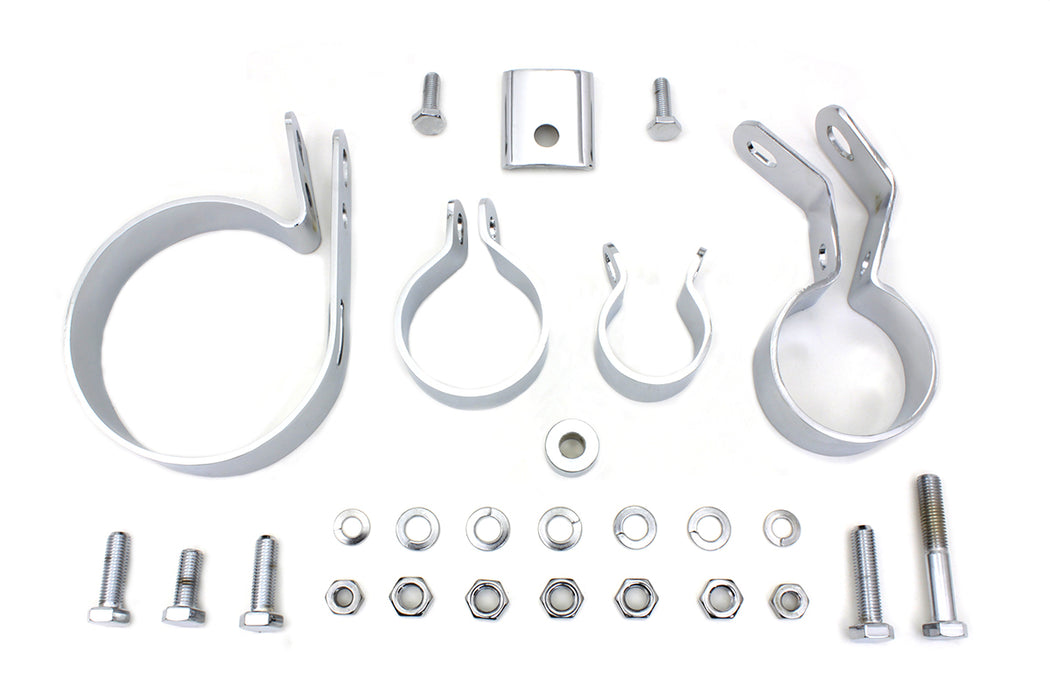 Chrome Exhaust System Clamp Kit 1941 / 1952 EL 1941 / 1957 FL