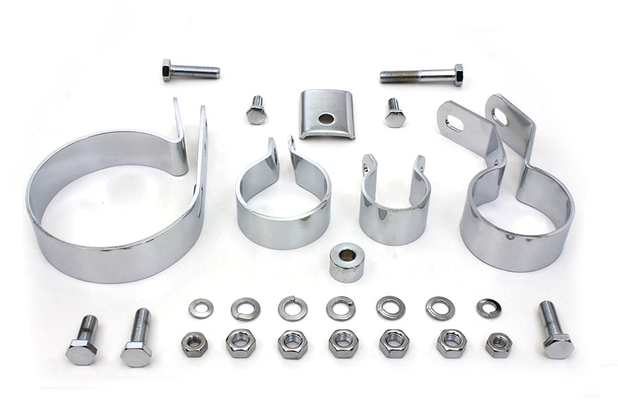Chrome Exhaust System Clamp Kit 1941 / 1952 EL 1941 / 1957 FL