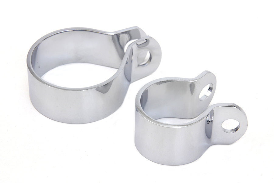 Front Exhaust Chrome Clamp Set 1936 / 1940 EL 1941 / 1969 FL