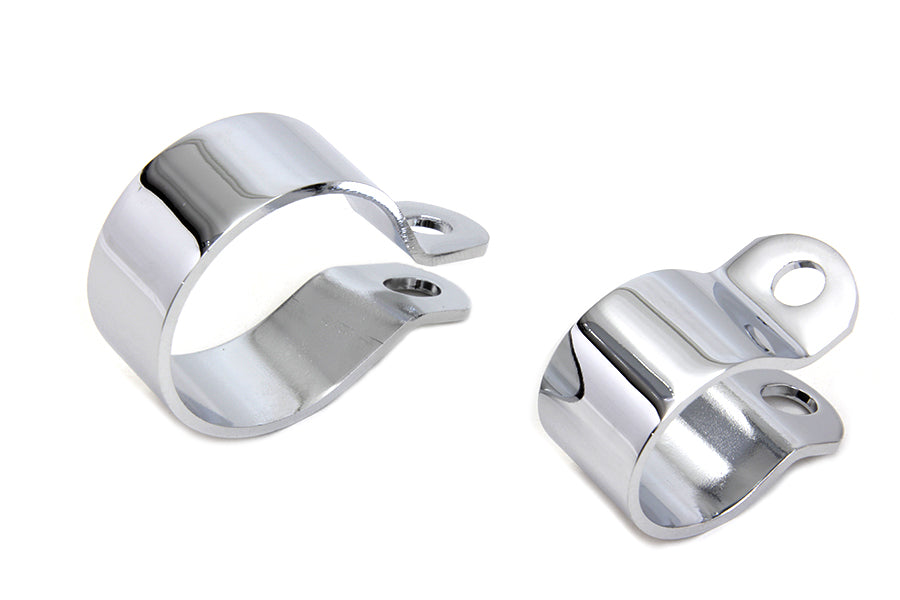 Front Exhaust Chrome Clamp Set 1936 / 1940 EL 1941 / 1969 FL