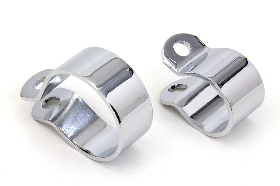 Front Exhaust Chrome Clamp Set 1936 / 1940 EL 1941 / 1969 FL