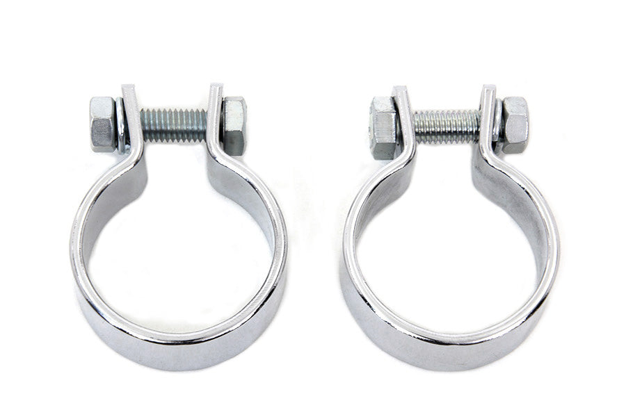 Chrome 1-5/8 Muffler Body and End Clamp Set 0 /  Custom application