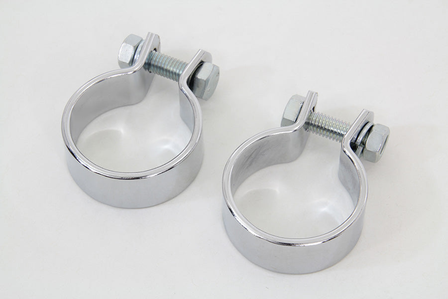 Chrome 1-5/8 Muffler Body and End Clamp Set 0 /  Custom application