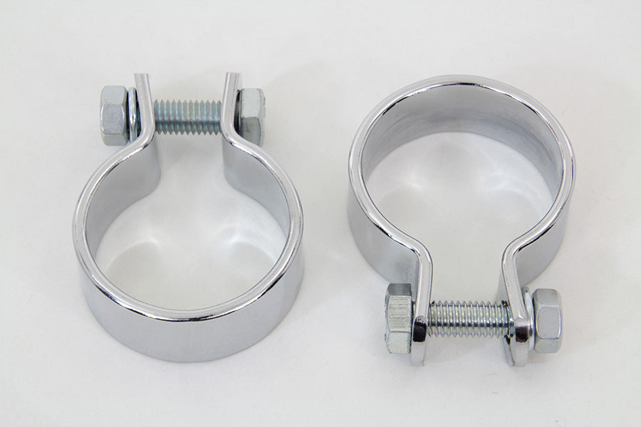 Chrome 1-5/8 Muffler Body and End Clamp Set 0 /  Custom application
