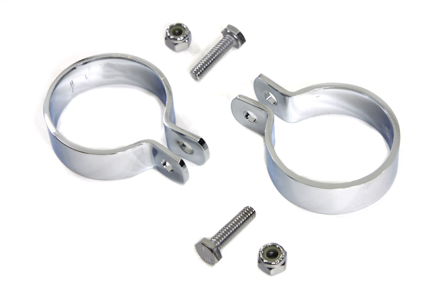 Chrome 1-7/8 Muffler End Clamp Set 0 /  Custom application