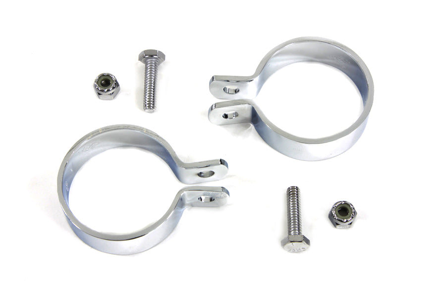 Chrome 1-7/8 Muffler End Clamp Set 0 /  Custom application