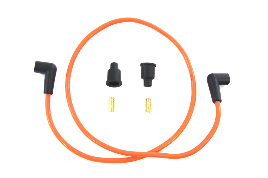 Orange Copper Core 7mm Spark Plug Wire Kit 0 /  Custom application