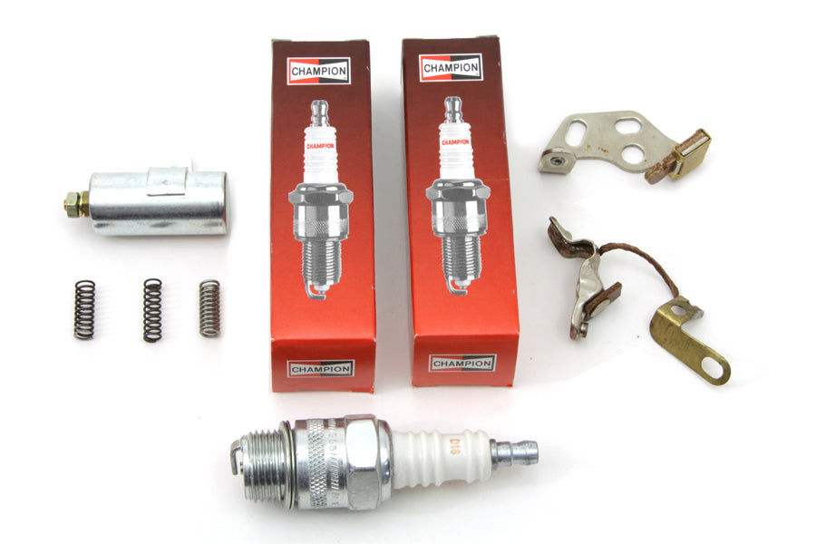 Ignition Tune Up Kit with Champion Spark Plugs 1936 / 1940 EL 1941 / 1947 FL 1938 / 1947 UL 1930 / 1934 VL 1930 / 1947 WL