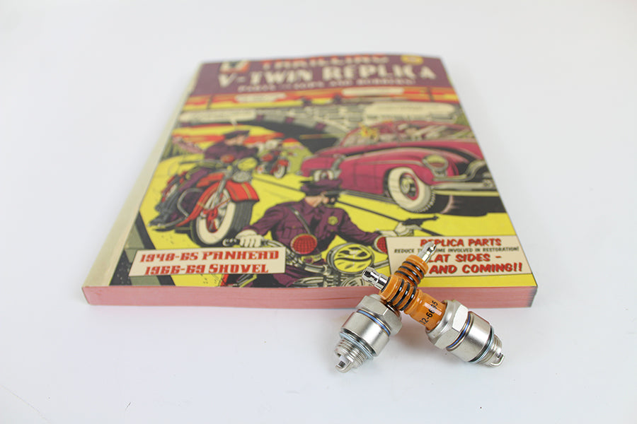 Panhead Spark Plug Set and Book Kit 1948 / 1974 FL 1971 / 1974 FX