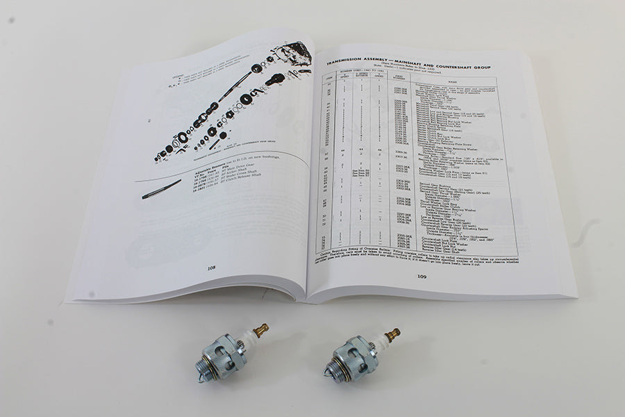 Replica 18mm Spark Plug Set with Guide 1936 / 1947 EL 1937 / 1947 UL 1941 / 1947 FL