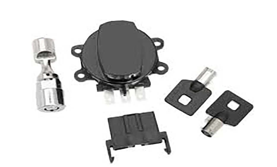 Side Hinge Ignition Switch Black with Fork Lock 1999 / 2005 FXDWG 2000 / 2010 FLST 2000 / 2010 FXST