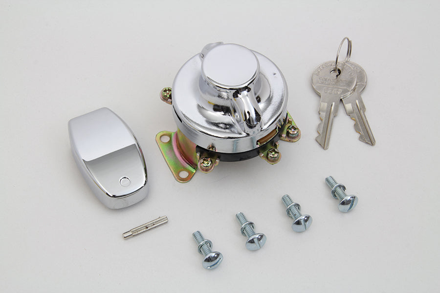 Fat Bob Ignition Switch with 6 Terminals Chrome 1973 / 1984 FLH