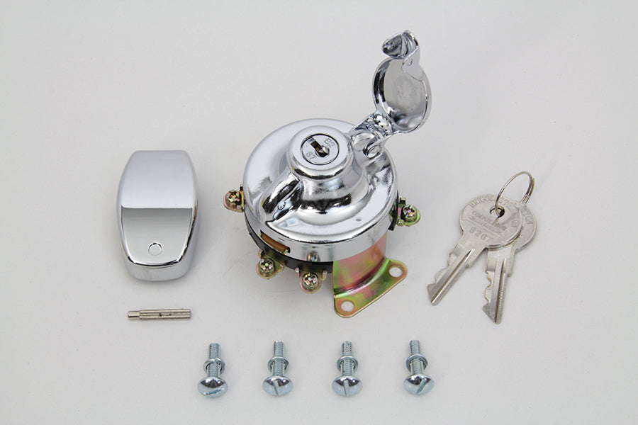 Fat Bob Ignition Switch with 6 Terminals Chrome 1973 / 1984 FLH