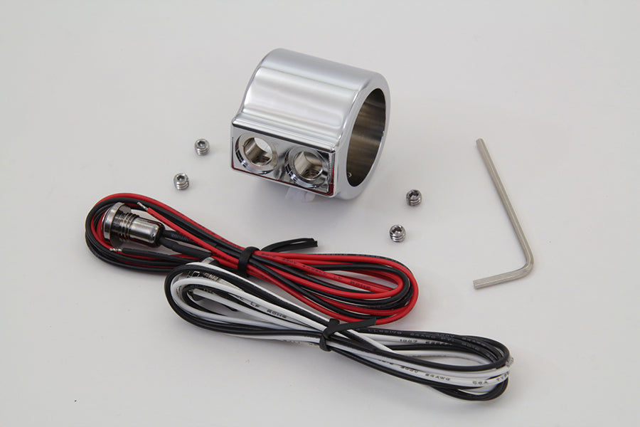 Chrome Dual Handlebar Button Switch Kit 0 /  Custom application for 1 handlebars"