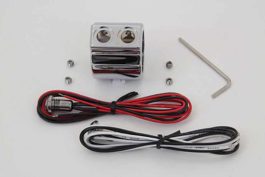 Chrome Dual Handlebar Button Switch Kit 0 /  Custom application for 1 handlebars"