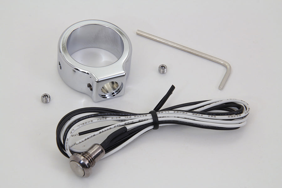 Chrome Single Handlebar Button Switch Kit 0 /  Custom application for 1 handlebars"
