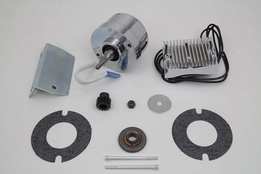 Chrome 12 Volt Alternator Generator Conversion Kit 1941 / 1969 FL