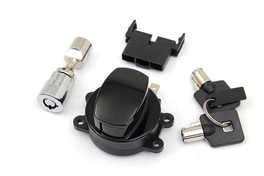 Hinge Ignition Switch Gloss Black 2003 / 2008 FXDWG 2003 / 2010 FXST 2003 / 2010 FLST 2003 / 2013 FLHR