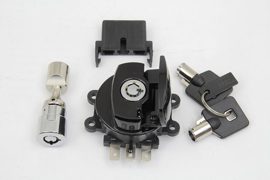 Hinge Ignition Switch Gloss Black 2003 / 2008 FXDWG 2003 / 2010 FXST 2003 / 2010 FLST 2003 / 2013 FLHR