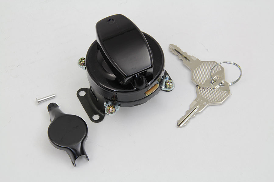 Fat Bob Ignition Switch with 5 Terminals Gloss Black 1968 / 1972 FL