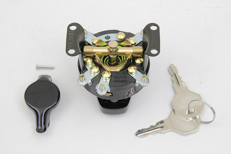Fat Bob Ignition Switch with 5 Terminals Gloss Black 1968 / 1972 FL