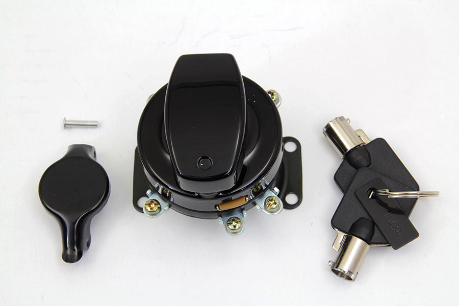Fat Bob Ignition Switch with 5 Terminals Gloss Black 1947 / 1972 FL 1947 / 1952 WL