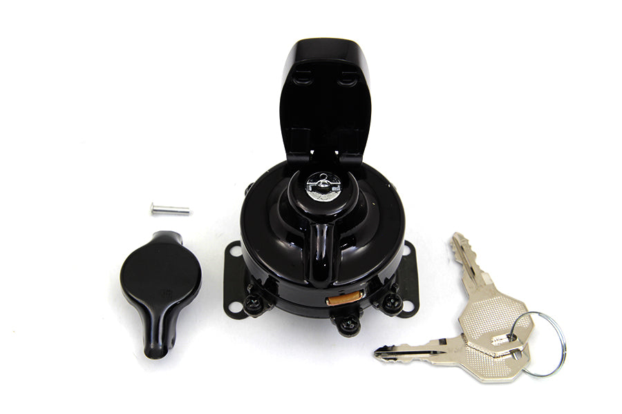 Fat Bob Ignition Switch with 6 Terminals Gloss Black 1973 / 1984 FLH 1984 / 1995 FXST 1986 / 1995 FLST 1980 / 1984 FX