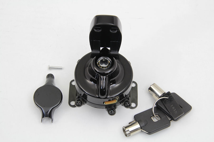 Hinge Ignition Switch Gloss Black 1973 / 1984 FLH 1984 / 1995 FXST 1986 / 1995 FLST 1980 / 1984 FX