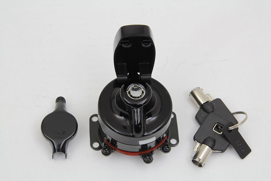 Hinge Ignition Switch 6 Terminal Gloss Black 1973 / 1984 FLH 1984 / 1995 FXST 1986 / 1995 FLST 1980 / 1984 FX