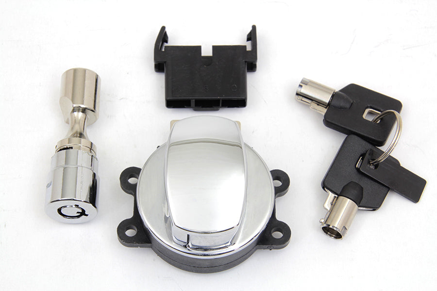 Hinge Ignition Switch Chrome 2003 / 2008 FXDWG 2003 / 2010 FXST 2003 / 2010 FLST 2003 / 2013 FLHR