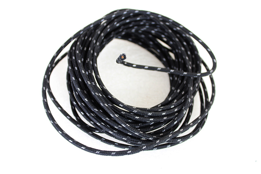 Black 25' Cloth Covered Wire with White Tracer 1941 / 1964 FL 1941 / 1964 EL 1936 / 1964 G