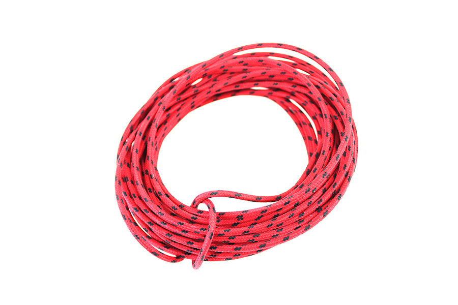Red with Black Dot 25' Braided Wire 0 /  Custom application