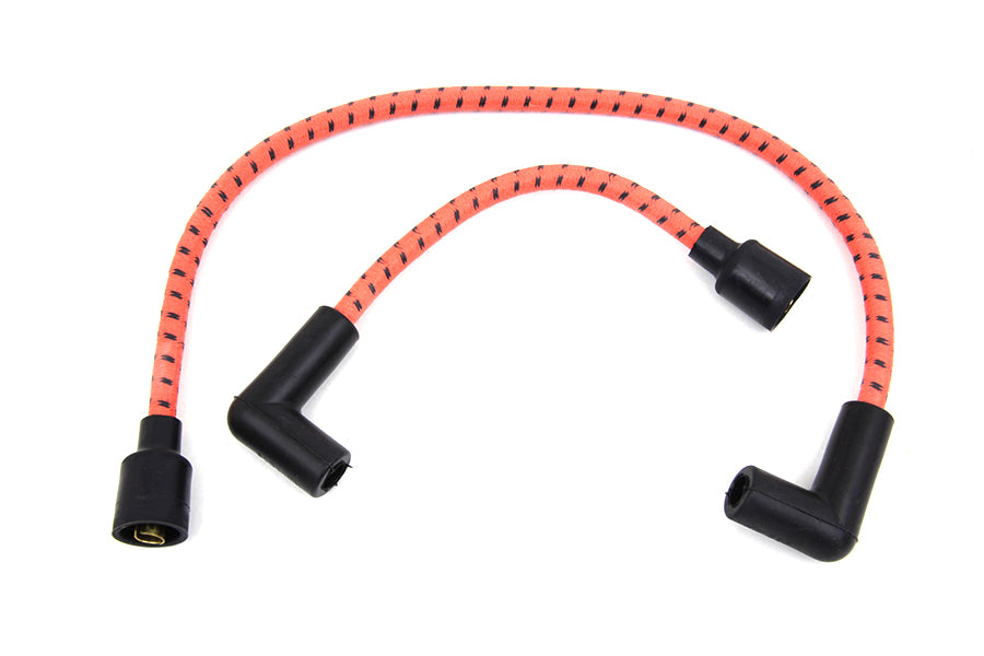 Sumax Orange with Black Tracer 7mm Spark Plug Wire Set 1989 / 1998 FXST 1989 / 1998 FLST 1991 / 1998 FXD 1965 / 1985 XL 1965 / 1984 FL 1971 / 1984 FX