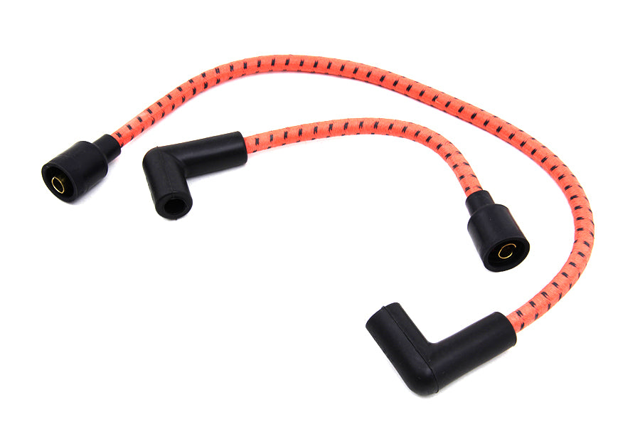 Sumax Orange with Black Tracer 7mm Spark Plug Wire Set 1989 / 1998 FXST 1989 / 1998 FLST 1991 / 1998 FXD 1965 / 1985 XL 1965 / 1984 FL 1971 / 1984 FX