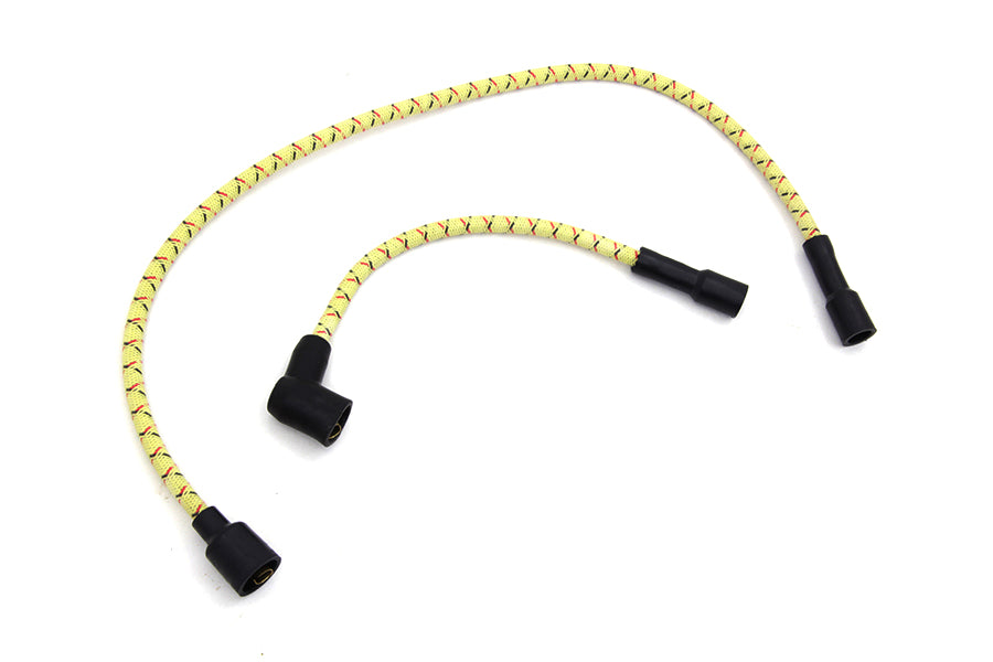 Sumax Yellow with Black & Red Tracer 7mm Spark Plug Wire Set 1980 / 1998 FLT 1980 / 1998 FLT 1986 / 2006 XL