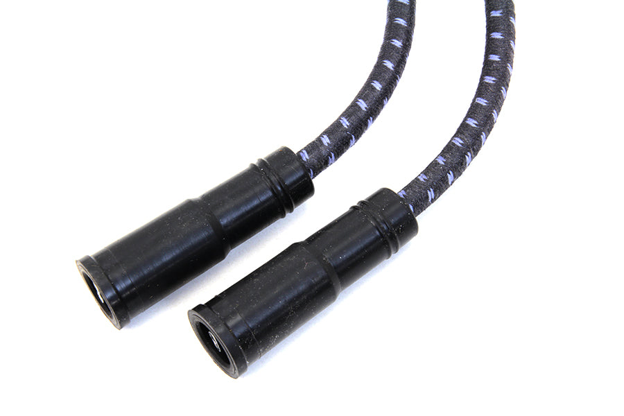 Sumax Black with Blue Tracer 7mm Spark Plug Wire Set 1999 / 2008 FLT With EFI