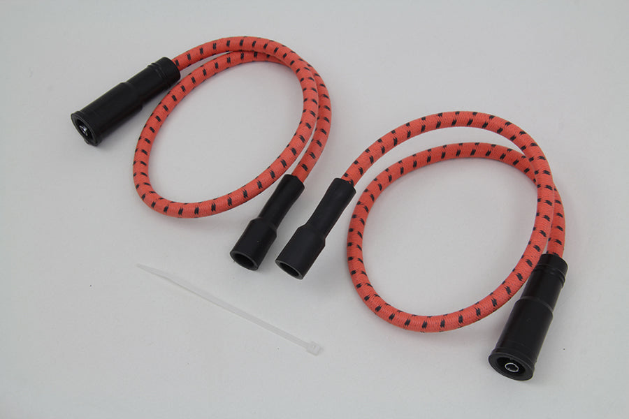 Sumax Orange with Black Tracer 7mm Spark Plug Wire Set 1999 / 2008 FLT with EFI