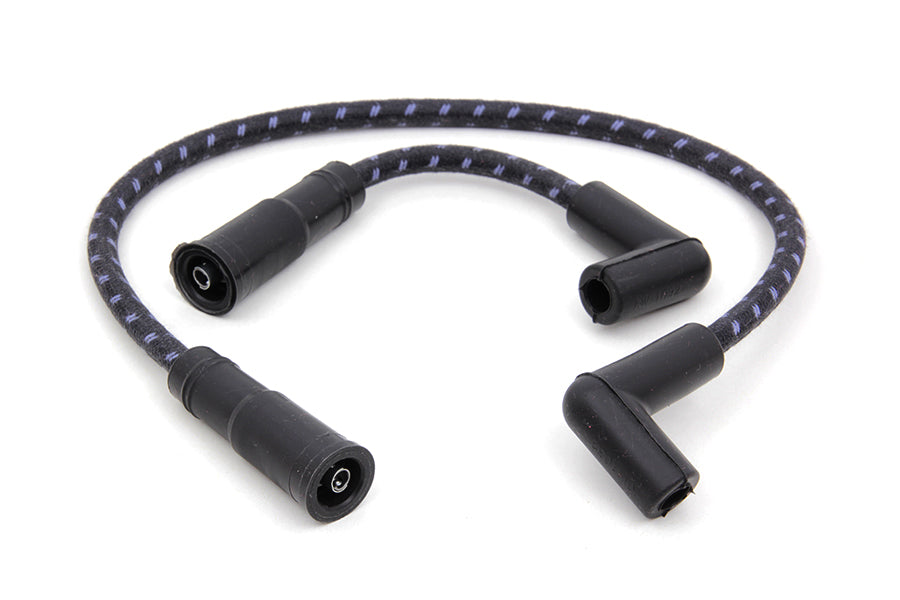 Sumax Black with Blue Tracer 7mm Spark Plug Wire Set 1999 / 2017 FXST 1999 / 2017 FLST 1999 / 2017 FXD