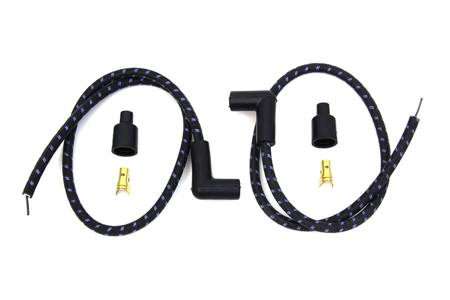 Sumax Black with Blue Tracer 7mm Spark Plug Wire Set 0 /  Custom Application